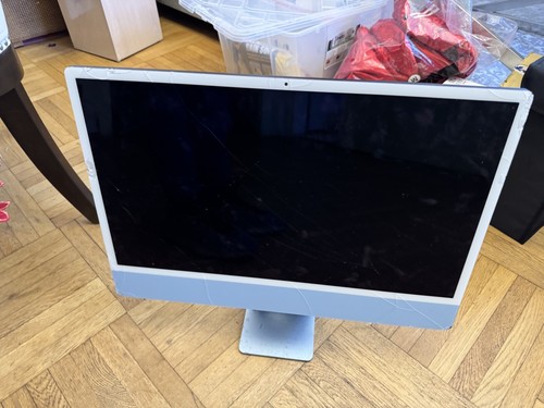 Apple iMac 24" (256GB SSD, Apple M1, 3.20GHz, 8GB, 8-Core GPU) Blue - MGPK3LL/A - Afbeelding 2 van 3