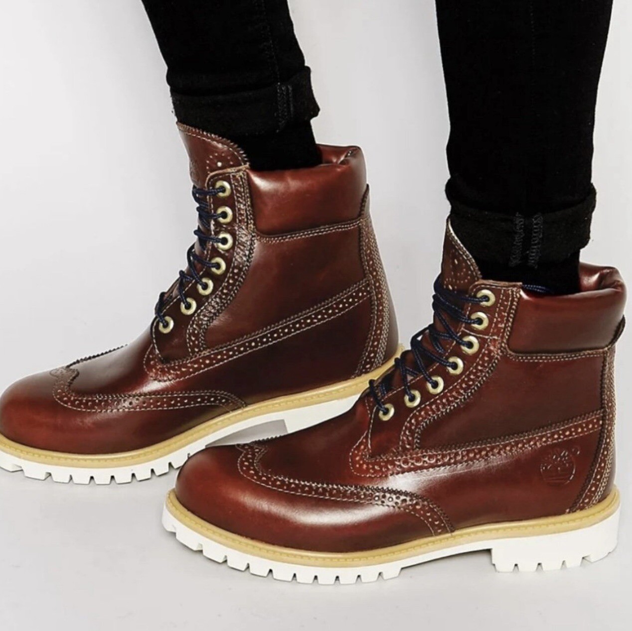Timberland Men's 6" Inch Brogue Boots Brown Size 11 Men’s. Rare, Limited