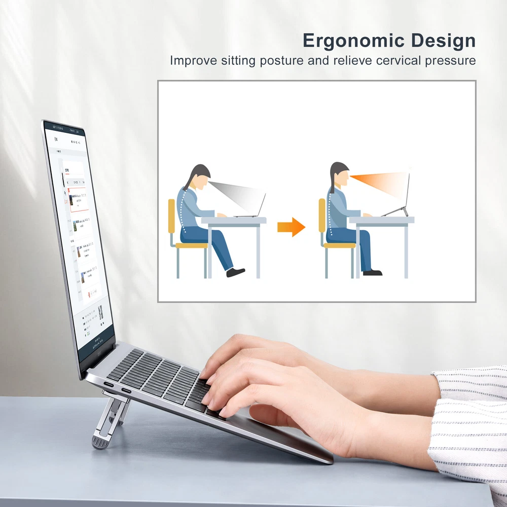 Vertical 4-Speed Adjustable Foldable Laptop Stand Holder for Notebooks Vertical 4-Speed Adjustable Foldable Laptop Stand Holder for Notebooks