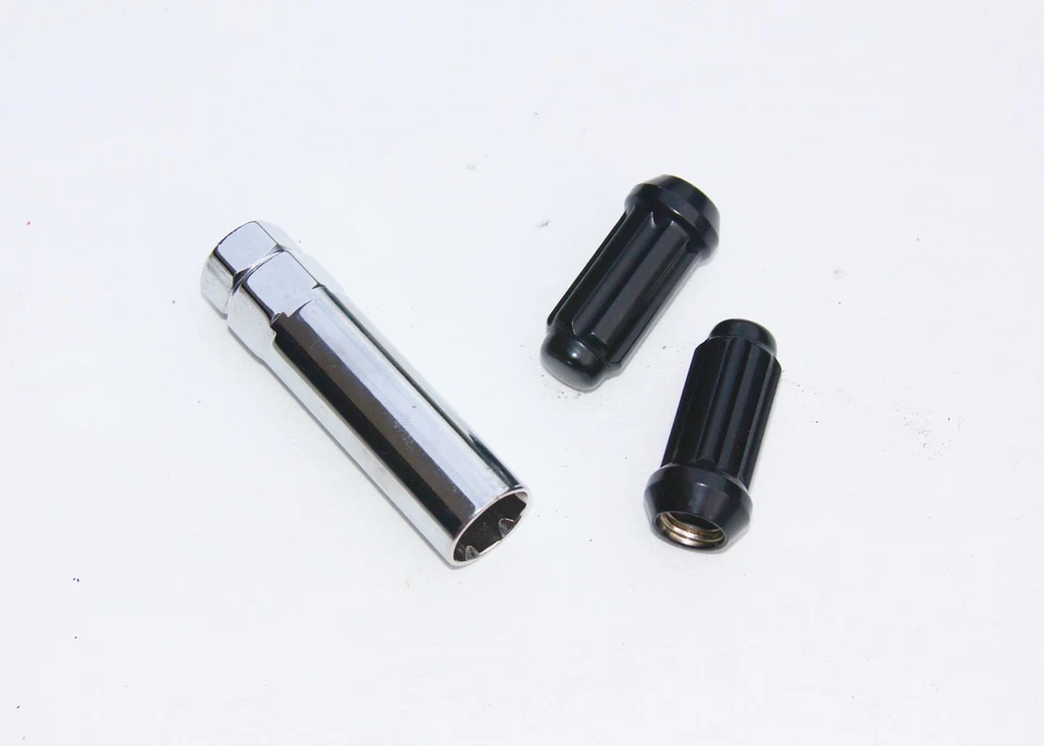 (24) KIT DE INSTALACIÓN DE 6 TUERCAS SPLINE NEGRO (12X1,5MM) se adapta a Toyota Tacoma Foto 2 de 2