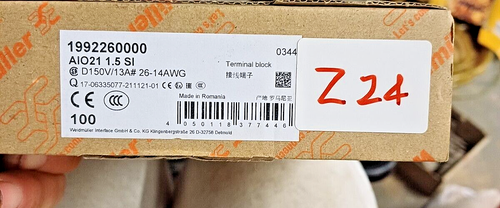 WEIDMULLER AIO21 1.5 SI 1992260000 TERMINAL BLOCK - BOX OF 100 - Picture 2 of 2