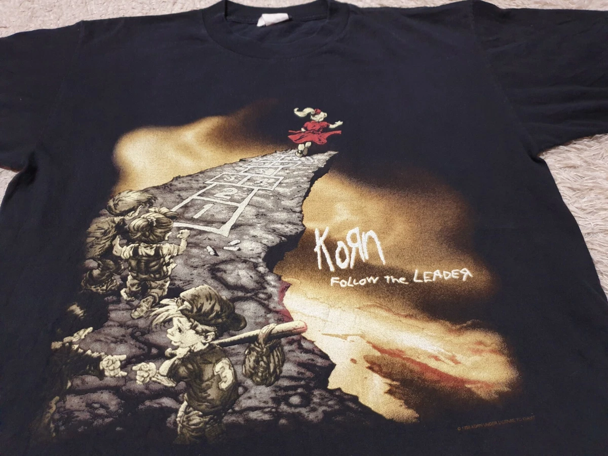Rare vintage '98 Korn, Follow the Leader cover album, T shirt SZ-L