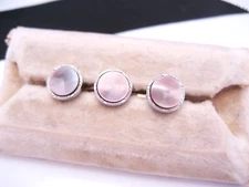 Antique Art Deco era 14K Gold Filled Cufflink Formal Stud Shirt Buttons Set of 3