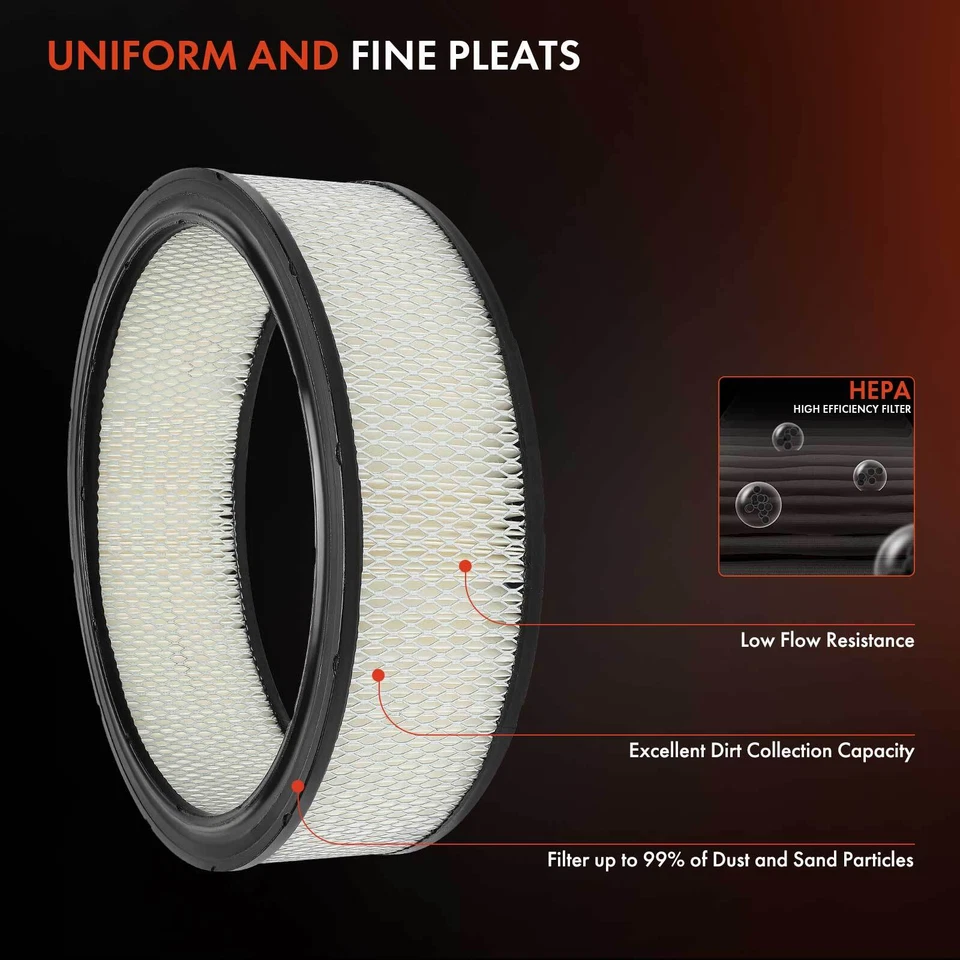 Filtro de ar do motor para Chevrolet C1500 C2500 C3500 Impala GMC Jimmy K1500 Olds - Imagem 4 de 4