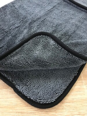 3 x Grau Deluxe Mikrofaser Trockentuch 600x400, 1200 g/m² Auto Detailing Aquila369