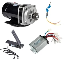 800W 36 V DC gear reduction electric motor+Rev Controller+Foot Throttle+KeyLock