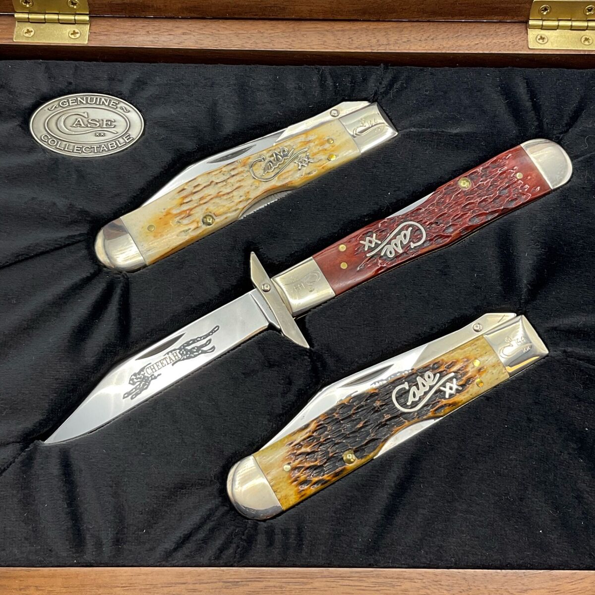 グランド牧場 セレクトセール Limited Bone Cheetah XX Case 2002 Edition of #144 Collection ハンティングナイフ、狩猟刀