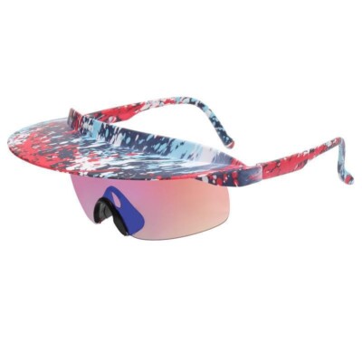 Men Women Outdoor UV400 Protection Sun Visor Glasses Oversized Shield Sunglasses