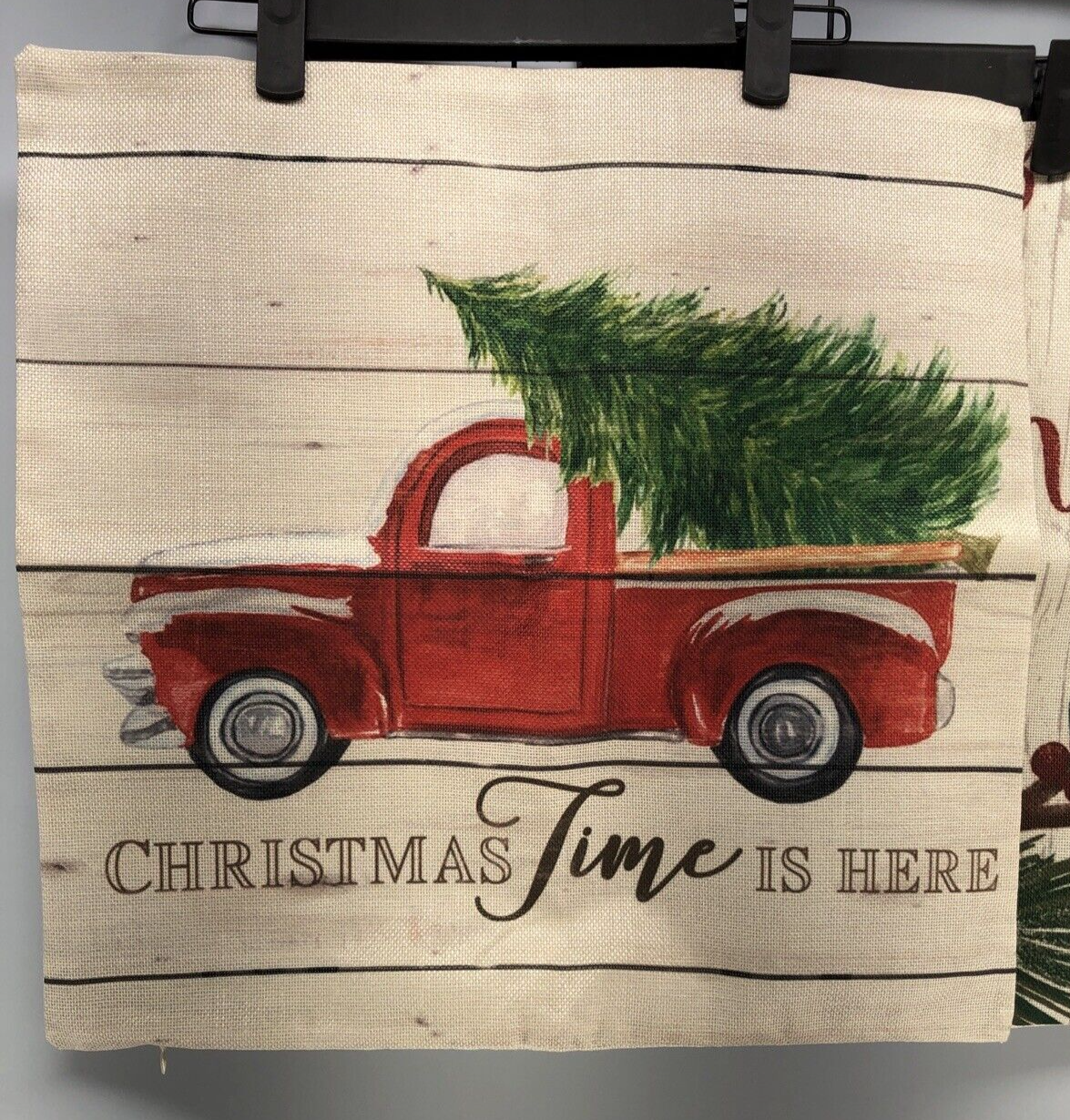 Throw Pillow Cover Set of 4 Christmas 17x17 Farmhouse NO PILLOW INSERT