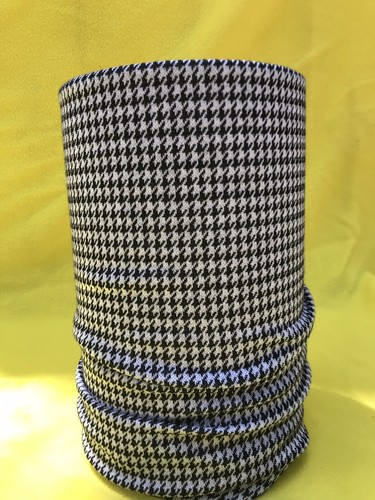 🇺🇸Black&White Houndstooth Tube Scarf Bandana Face Mask Neck Gaiter MADE USA! - Picture 3 of 7