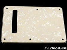 *NEW LEFTY Aged Pearloid TREMOLO BACK COVER for Fender Stratocaster Strat 3 Ply