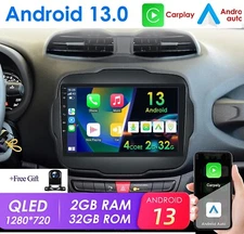 Android 13 Car Radio Stereo GPS NAVI Player For Jeep Renegade 2015-2020+Camera