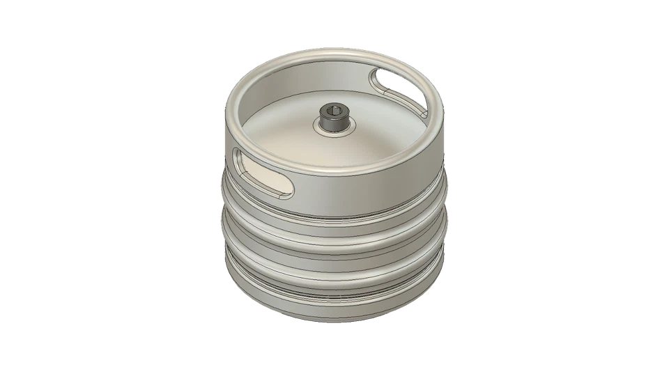 PrintFully3D 1/10 比例桶 30L 啤酒桶 3D 打印履带式配件试用 — 第 2/4 张图片