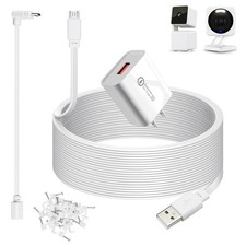 50ft Power Cable for Wyze Cam v4,Wyze Pan v3,Wyze OG, v3 50 Feet, White