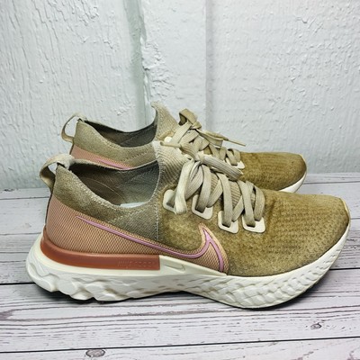 Nike Women React Infinity Run FK CD4372-103 Brown  Athletic Sneaker Size 9.5