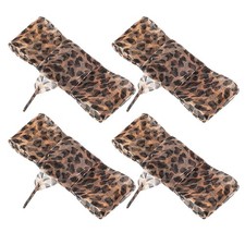 2 Pairs Shoes Laces for Sneakers Leopard Print Shoelaces Ribbon Animal Flat