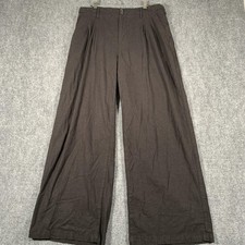 American Eagle Outfitters Pants Womens 8 Black Linen Blend Wide Leg Trouser