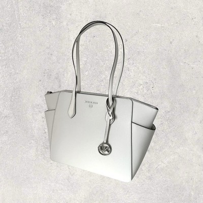 Michael Kors MK Tasche Shopper Handtasche Jet Set Travel Marilyn Weiß Leder NEU