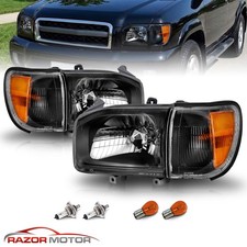 For 1999-2004 Pathfinder 4d Utility Headlightscorner Signal Lamps Black
