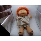 Vintage Cabbage Patch Kids Doll Orange Yarn Hair Green Eyes Floral 1980s READ