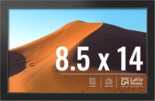 LaVie Home 8.5x14 Picture Frame for Wall Display, 8.5x14 Black Picture Frame wit