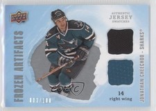 2008 Upper Deck Artifacts Frozen Jersey Dual Silver 3/100 Jonathan Cheechoo 0c3