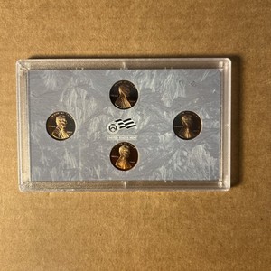 2009 S Lincoln Cent Proof Set 4 Coin Bicentennial Toning Blemish Case