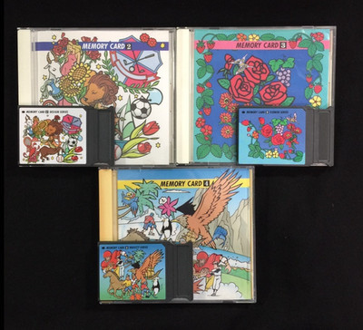 Lot of 3 Embroidery Designs Cards for Janome Elna & Kenmore Embroidery Machines