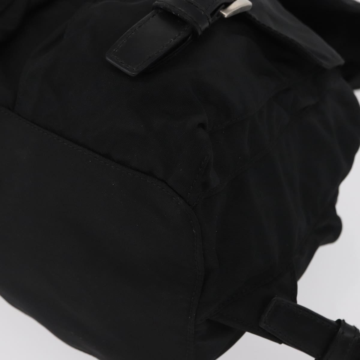 Prada Double Front Pocket Backpack Tessuto Black Nylon Backpack Bag Authentic thumbnail 11