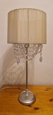 Next Home Voile Draped Bead Table Lamp
