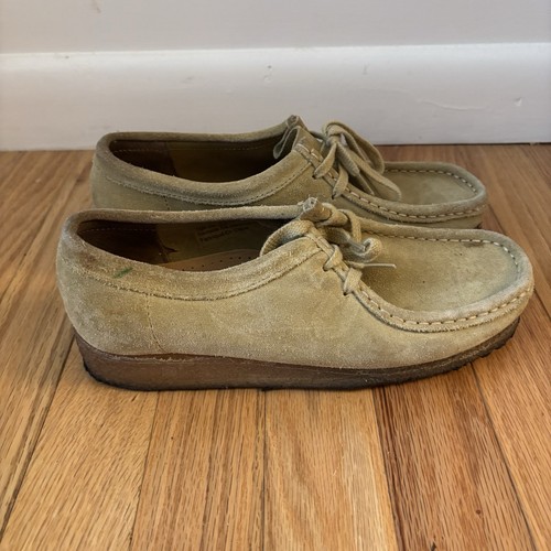 Clarks Originals Wallabee Größe 7,5 M natürliches Wildleder Damen niedrig geschnittene Halbschuhe - Bild 2 von 7