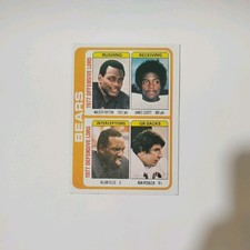 1978 Topps Football Chicago Bears #504 Team Leaders Checklist Walter Payton HOF