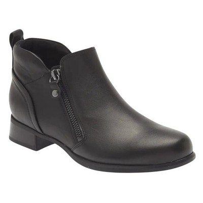 Munro Womens Neko Ankle Booties US 10.5 M Black Tumbled Leather NIB