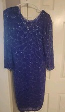 Ballets Womens Cocktail Purple Sequin Dress Sz 8 Evening Dance Formal