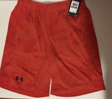 Boys Under Armour Red Shorts NWT Size YL