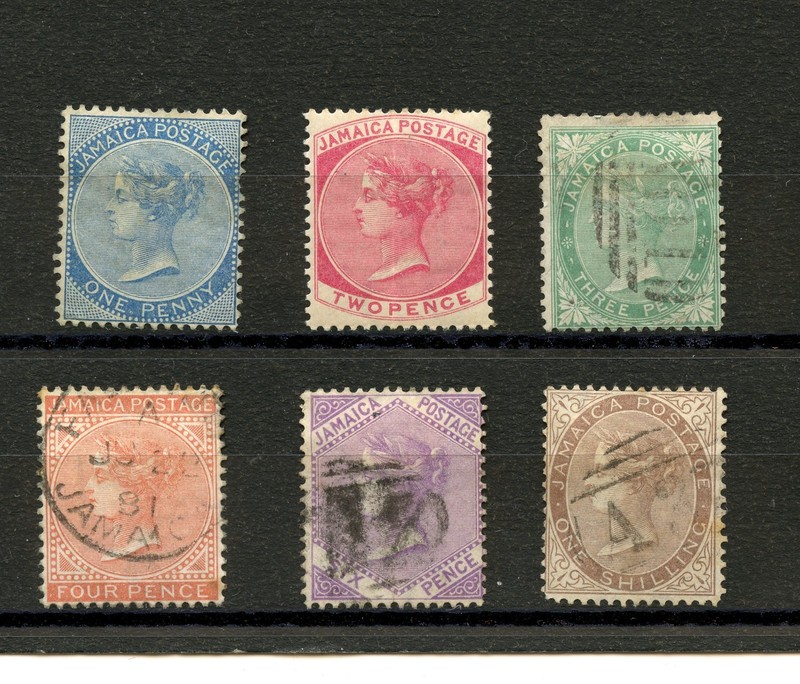 Jamaica #7-12 QV #7-8 M, H, #9-12 used, FVF. CV$249.00