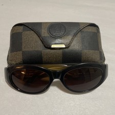 Vintage Fendi Sunglasses 90 s Logo Wrap around with Case FLAW