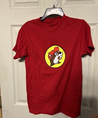 Buc-ees Shirt Adult Small Red Classic Logo Graphic 100% Cotton Bucees Texas