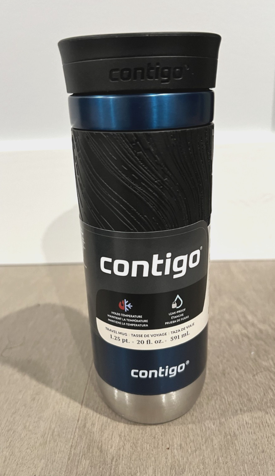 Contigo Byron Vacuum-Insulated Stainless Steel Travel Mug, 20oz - Leak-Proof Lid