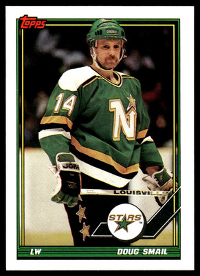 1991-92 Topps #334 Doug Smail Minnesota North Stars Hockey Card