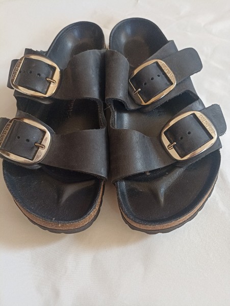 Birkenstock Arizona Big Buckle Black Oiled Leather Sandals Regular EU 39