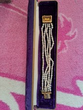 Bracciale donna d'oro 75c con perle e topazio