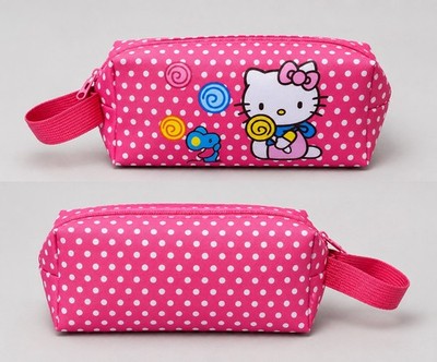 Hello Kitty Pink Polka Dot Makeup Bag Cosmetic Pouch. NEW IN PACKAGING 