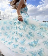 NWT Loveshackfancy Macron Gown Magic Turquoise Size 8