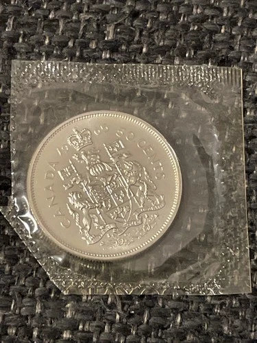 1965 Canada  Half Dollar  Coin, In Original Cello From Mint Set