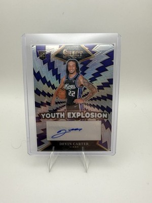 2024-25 Panini Select - Youth Explosion Signatures Devin Carter #YE-DEV (AU, RC)