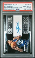 2024 PANINI PRIZM BLACK SENSATIONAL SIGNATURES KJ SIMPSON JR. PSA 10 AUTO 9