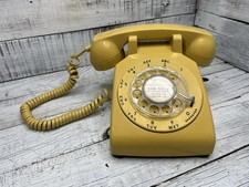 AS-IS Untested For Parts Restoration Vtg Rotary Telephone Yellow ITT Phone 1980