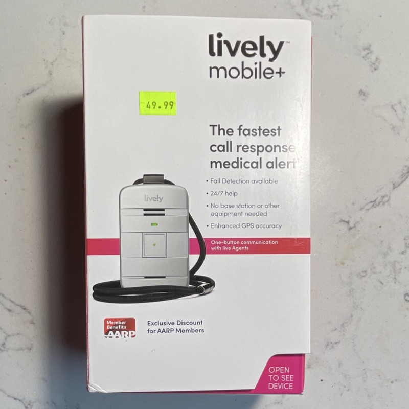 Lively Mobile Plus Medical Alert Device Silver GPS 2-Way Communication