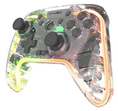 SPEEDLINK RAIT NX RGB Gamepad Controller Transparent für PC, Android, Nintendo S